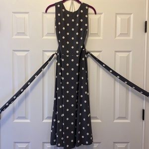 NWT Gorgeous! Lauren ankle length slinky stretchy polka dot dress.  12. Belt.